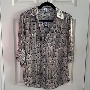 Express Portofino Gray Snake Print Top
